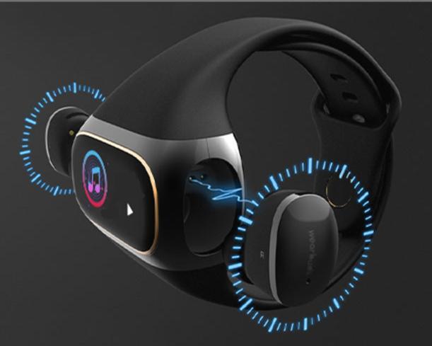 montre écouteurs - hopmytech noir hopmytech montre intelligente écouteurs