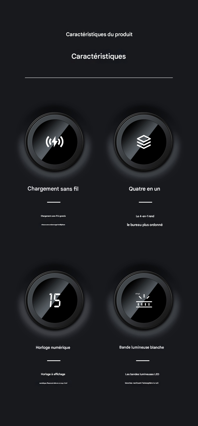 Chargeur sans fil 4 en 1