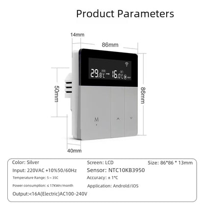 thermostat inteligent wifi - hopmytech WIFI 16A hopmytech Thermostat