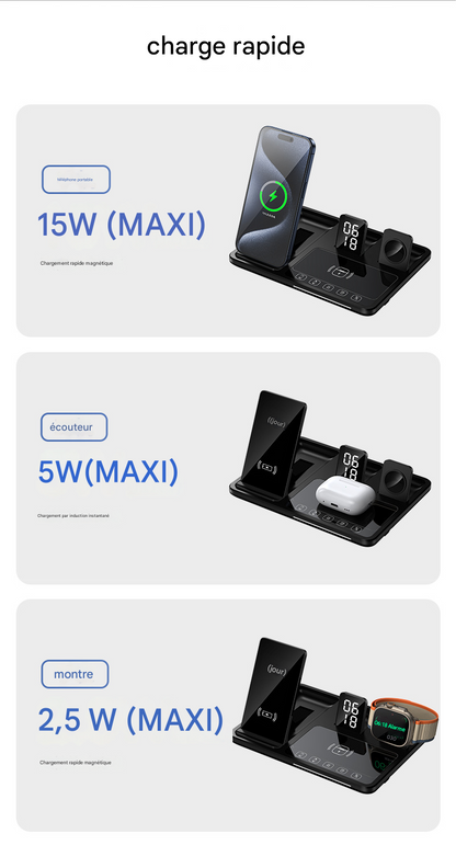 Chargeur sans fil 4 en 1
